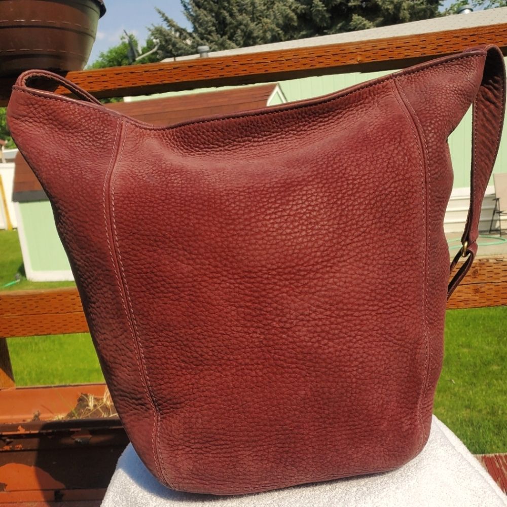 Vintage Coach nubuck burgundy bag. Sonoma line #4943